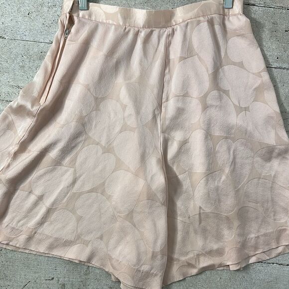 Vintage 80s Embossed Heart Print Silk Dress And Shorts Set - Picture 6 of 6